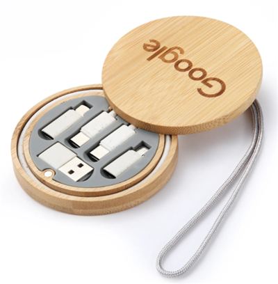 Bambus 6 i 1 datakabelsæt til hurtig opladning