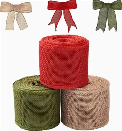 Jul DIY Craft Gift Wrap Burlap Ribbon Rolls
