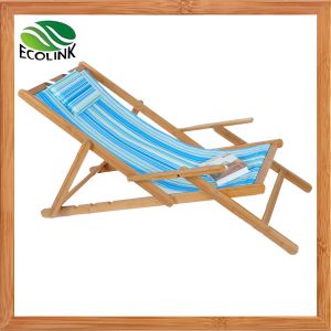 Bambus træ udendørs foldbar solen Chaise Lounger fritid Beach Chair