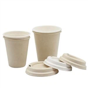 Engangs sukkerrør Bagasse Pulp kaffepapirkopper